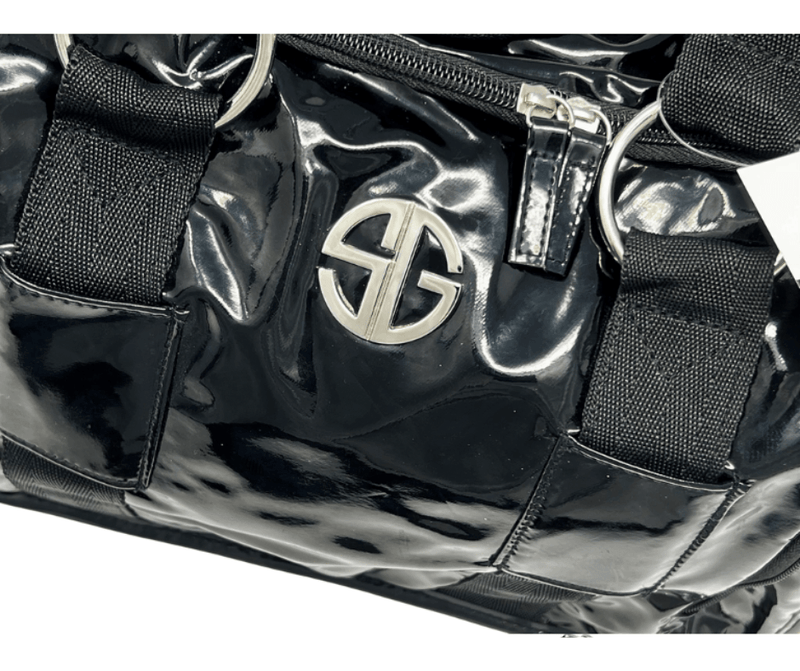 BLACK PATENT TOTE - Studio Gear Cosmetics