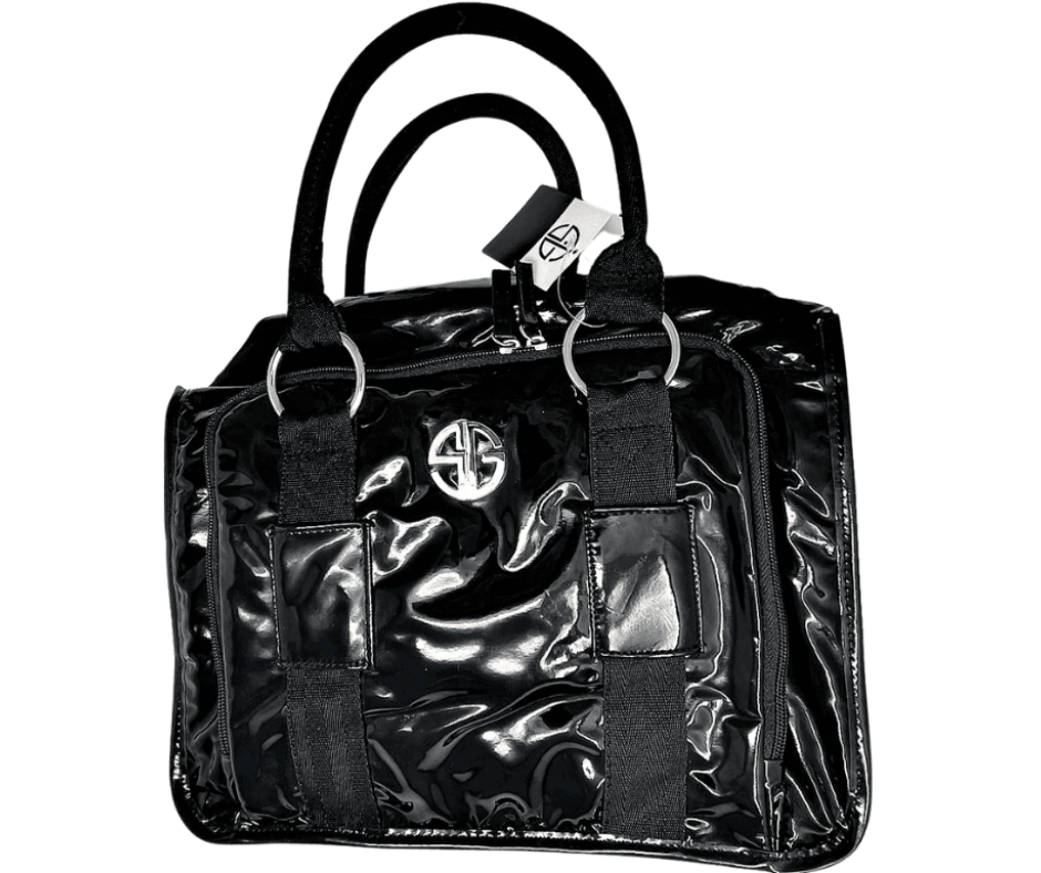 BLACK PATENT TOTE Studio Gear Cosmetics